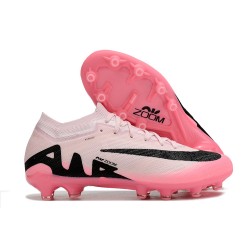 Nike Air Zoom Mercurial Vapor 15 Elite AG Low Soccer Cleats Pink White Black For Men 