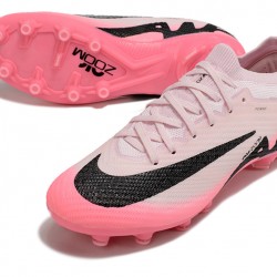 Nike Air Zoom Mercurial Vapor 15 Elite AG Low Soccer Cleats Pink White Black For Men 