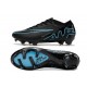 Where To Get Nike Air Zoom Mercurial Vapor 15 Elite FG Black Ltblue Soccer Cleats Sale