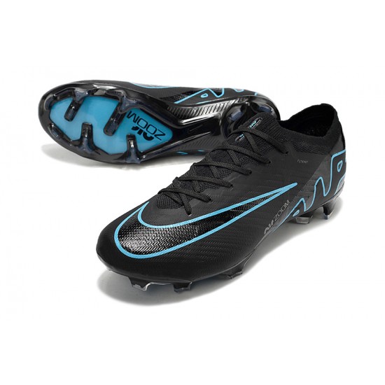 Where To Get Nike Air Zoom Mercurial Vapor 15 Elite FG Black Ltblue Soccer Cleats Sale