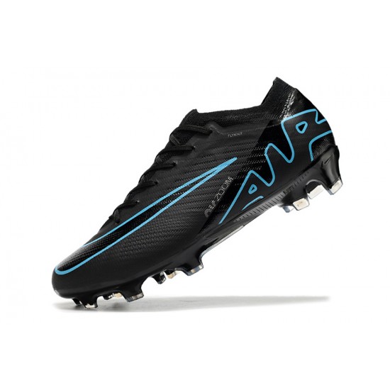 Where To Get Nike Air Zoom Mercurial Vapor 15 Elite FG Black Ltblue Soccer Cleats Sale