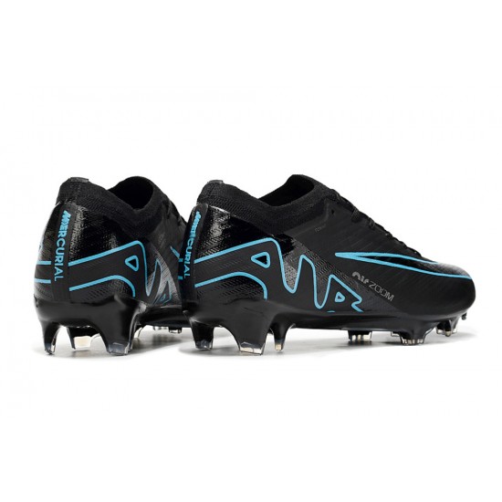 Where To Get Nike Air Zoom Mercurial Vapor 15 Elite FG Black Ltblue Soccer Cleats Sale