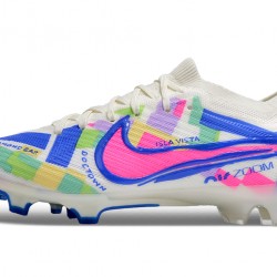 Nike Air Zoom Mercurial Vapor 15 Elite FG Low Soccer Cleats Blue Pink White For Men And Women 