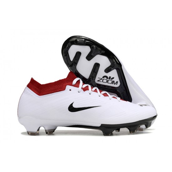 Buy the latest Nike Air Zoom Mercurial Vapor 15 Elite FG Low Soccer Cleats White Red Black For Men And Women Shop Online