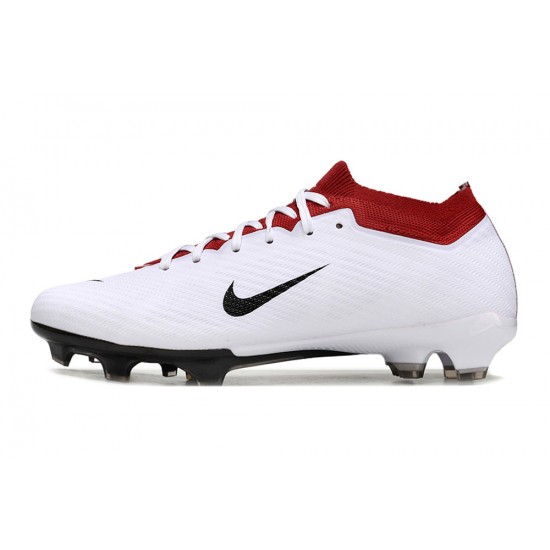 Buy the latest Nike Air Zoom Mercurial Vapor 15 Elite FG Low Soccer Cleats White Red Black For Men And Women Shop Online