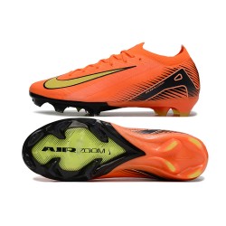 Nike Air Zoom Mercurial Vapor 16 Elite FG Low Orange Black Yellow Soccer Cleats 