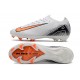 Nike Air Zoom Mercurial Vapor 16 Elite FG Low White Black Orange Soccer Cleats 