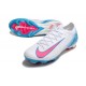 Nike Air Zoom Mercurial Vapor 16 Elite FG Low White Pink Blue Soccer Cleats