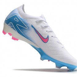 Nike Air Zoom Mercurial Vapor 16 Elite FG Low White Pink Blue Soccer Cleats