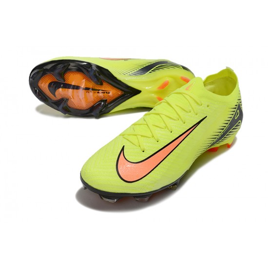 Choose To Buy Nike Air Zoom Mercurial Vapor 16 Elite FG Low Yellow Green Black Orange Soccer Cleats Shop Online