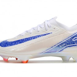 Nike Air Zoom Mercurial Vapor 16 Elite FG White Blue Low Soccer Cleats For Women And Men 