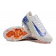 Nike Air Zoom Mercurial Vapor 16 Elite FG White Blue Low Soccer Cleats For Women And Men