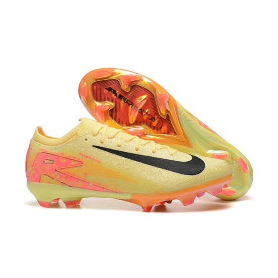 Where To Get Nike Air Zoom Mercurial Vapor 16 Elite FG Yellow Black Pink Soccer Cleats Shop