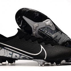 Nike Mercurial Vapor 13 Elite FG Black Silver Soccer Cleats