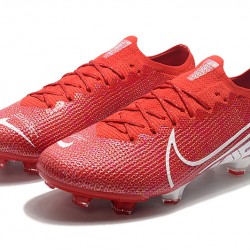 Nike Mercurial Vapor 13 Elite FG Deep Red White Soccer Cleats