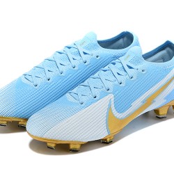 Nike Mercurial Vapor 13 Elite FG Ltblue Gold Silver Soccer Cleats