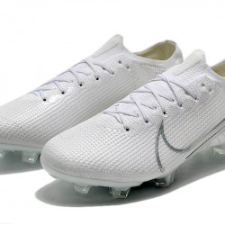 Nike Mercurial Vapor 13 Elite FG White Silver Soccer Cleats