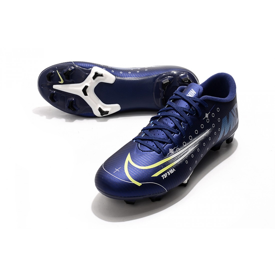 Nike Mercurial Vapor XIII PRO FG Deep Blue White Soccer Cleats - Nike ...