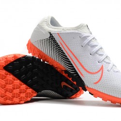 Nike Vapor 13 Pro TF White Black Orange Soccer Cleats