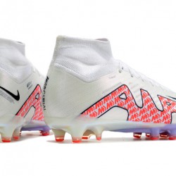 Nike Air Zoom Mercurial Superfly IX Elite AG High-top White Pink Women And Men Soccer Cleats 