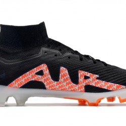 Nike Air Zoom Mercurial Superfly IX Elite FG High-top Black Orange Men Soccer Cleats 