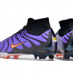 Nike Air Zoom Mercurial Superfly IX Elite FG High-top Black Purple Women And Men Soccer Cleats 