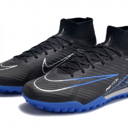 Nike Air Zoom Mercurial Superfly IX Elite TF High-top Black Dark Blue Women And Men Soccer Cleats 