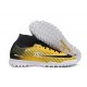 Nike Air Zoom Mercurial Superfly IX Elite TF High-top Black Yellow Women And Men Soccer Cleats 