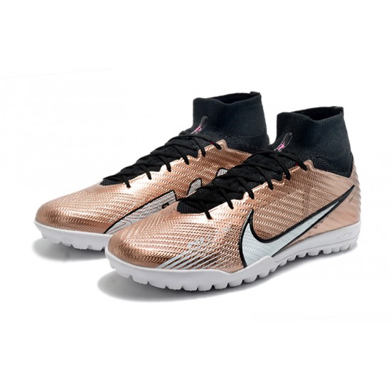 Where Can I Buy Nike Air Zoom Mercurial Superfly IX Elite TF High-top Brown Black Women And Men Soccer Cleats On Sale