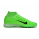 Nike Air Zoom Mercurial Superfly IX Elite TF High-top Green Black Women And Men Soccer Cleats 