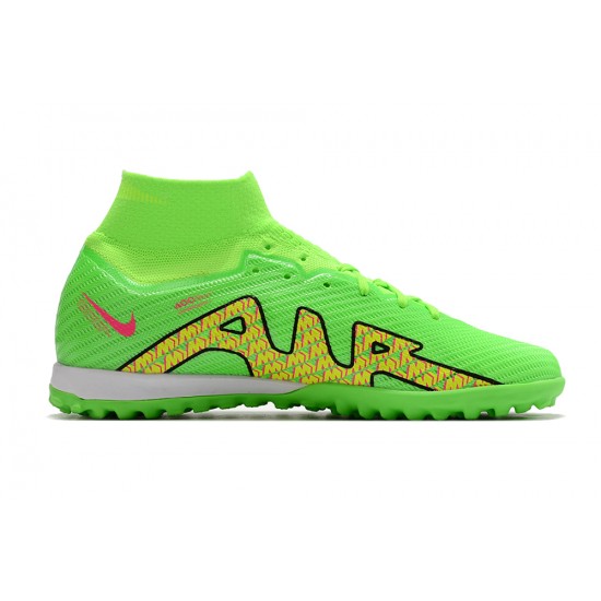 Click To Order Nike Air Zoom Mercurial Superfly IX Elite TF High-top Green Women And Men Soccer Cleats Shop