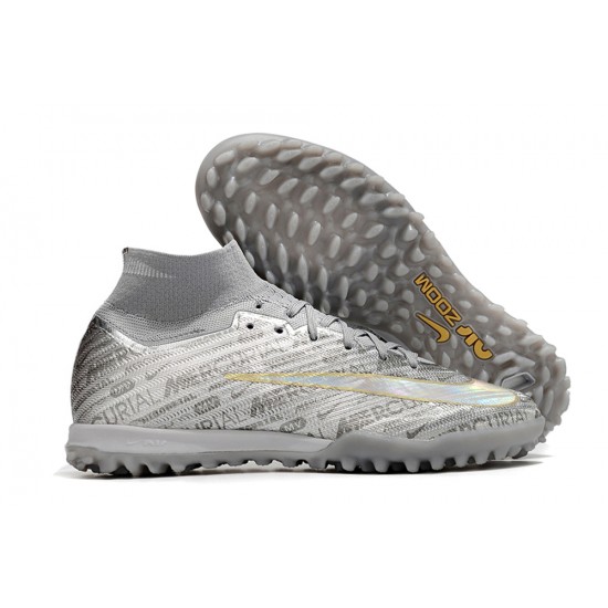 To Have A Ready Market Nike Air Zoom Mercurial Superfly IX Elite TF High-top Grey Women And Men Soccer Cleats Online