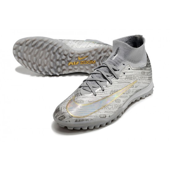 To Have A Ready Market Nike Air Zoom Mercurial Superfly IX Elite TF High-top Grey Women And Men Soccer Cleats Online