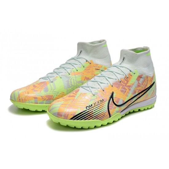 The Best Selling Line Nike Air Zoom Mercurial Superfly IX Elite TF High-top Khaki Green Women And Men Soccer Cleats Shop Online