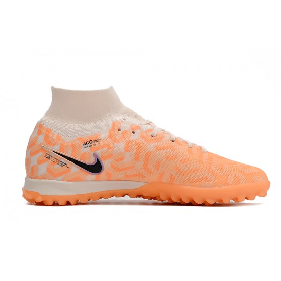 Sell Like Wild Fire Nike Air Zoom Mercurial Superfly IX Elite TF High-top Khaki Orange Women And Men Soccer Cleats Shop Online