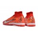 Nike Air Zoom Mercurial Superfly IX Elite TF High-top Orange Red Women And Men Soccer Cleats 