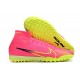 Where Can I Buy Nike Air Zoom Mercurial Superfly IX Elite TF High-top Pink Yellow Women And Men Soccer Cleats Shop Online