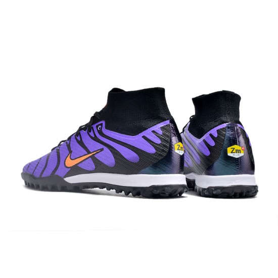 Salable Goods Nike Air Zoom Mercurial Superfly IX Elite TF High-top Purple Black Women And Men Soccer Cleats Sale