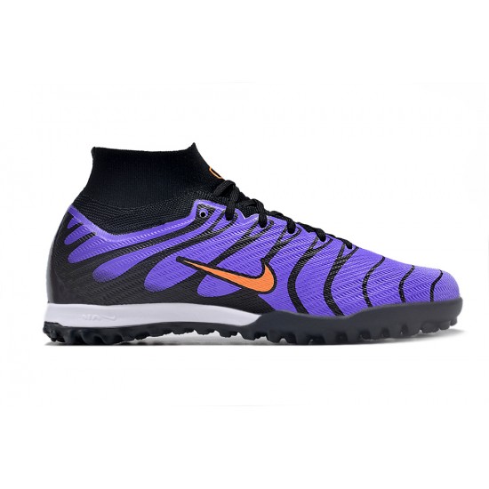 Salable Goods Nike Air Zoom Mercurial Superfly IX Elite TF High-top Purple Black Women And Men Soccer Cleats Sale