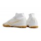 Nike Air Zoom Mercurial Superfly IX Elite TF High-top White Brown Women And Men Soccer Cleats 