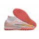 Nike Air Zoom Mercurial Superfly IX Elite TF High-top White Orange Yellow Women And Men Soccer Cleats 