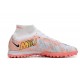 Nike Air Zoom Mercurial Superfly IX Elite TF High-top White Orange Yellow Women And Men Soccer Cleats 