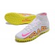 Best Quality Nike Air Zoom Mercurial Superfly IX Elite TF High-top White Yellow Women And Men Soccer Cleats Online