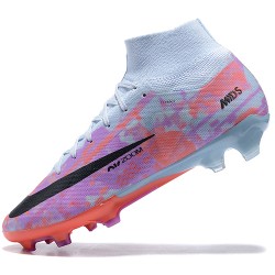 Nike Air Zoom Mercurial Superfly Ix Elite Fg Blue Purple For Men High-top Football Cleats 