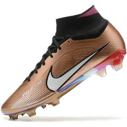 Nike Air Zoom Mercurial Superfly Ix Elite Fg Pink Black White Blue For Men High-top Football Cleats 