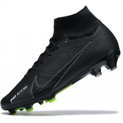 Nike Air Zoom Mercurial Superfly Ix Elite Fg White Green Black For Men High-top Football Cleats 