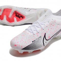 Nike Air Zoom Mercurial Vapor XV Elite FG Low Pink White Black Men Soccer Cleats 