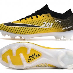 Nike Air Zoom Mercurial Vapor XV Elite FG Low-top Black White Yellow Women And Men Soccer Cleats 