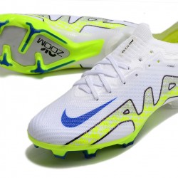 Nike Air Zoom Mercurial Vapor XV Elite FG Low-top White Green Blue Women And Men Soccer Cleats 