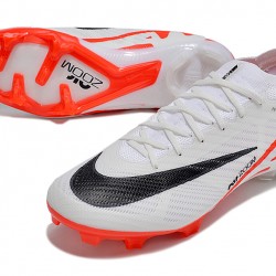 Nike Air Zoom Mercurial Vapor XV Elite FG Low-top White Red Black Women And Men Soccer Cleats 